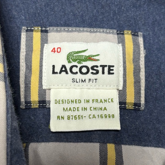 Lacoste slim fit button down size 40 - Picture 11 of 12